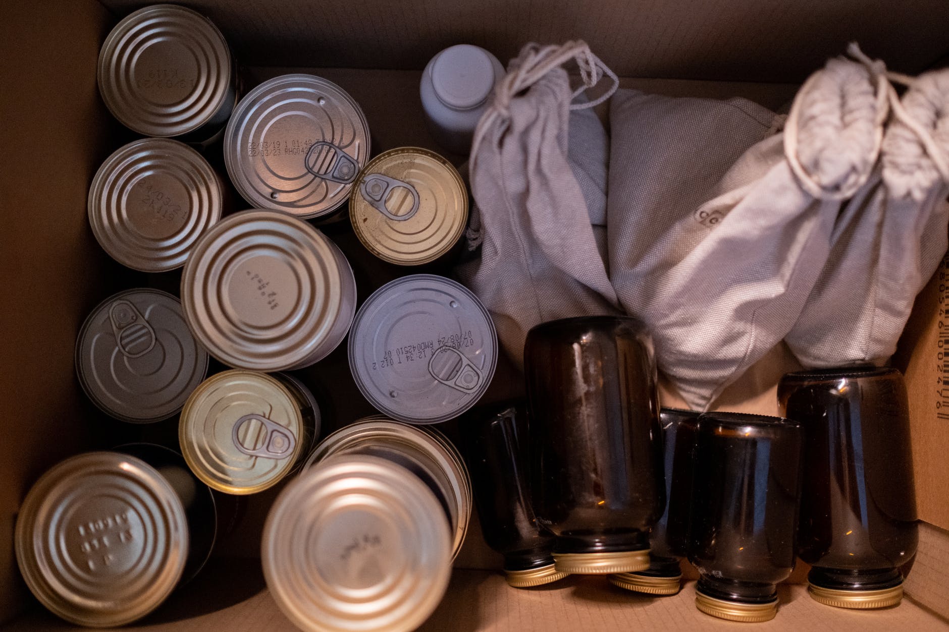 a canned food in the box
