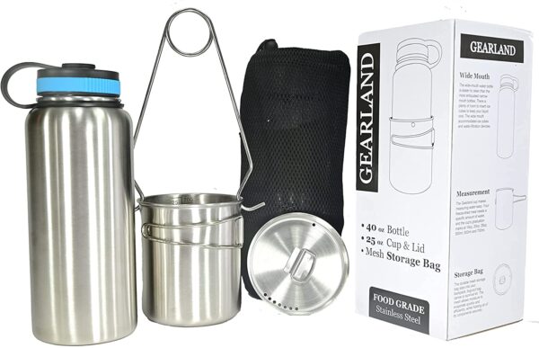 Stainless steel canteen and cup
