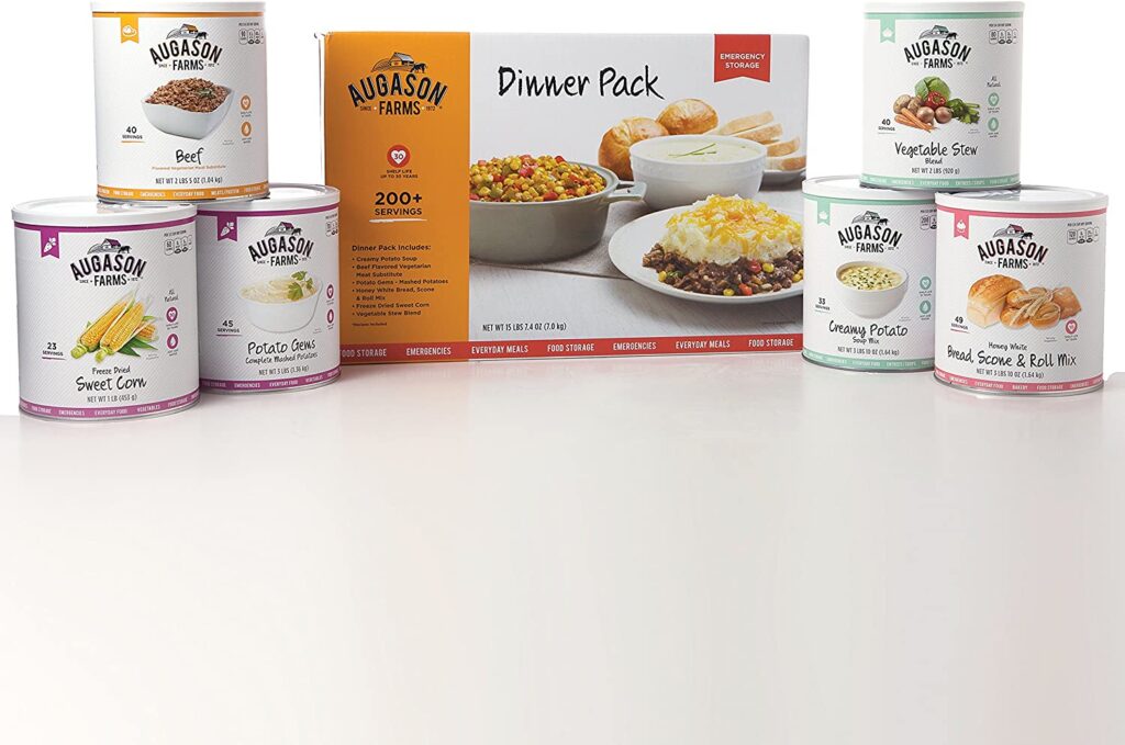 augason dinner pack available on Amazon