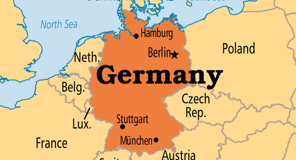 Map of Germany, preparing their citizens