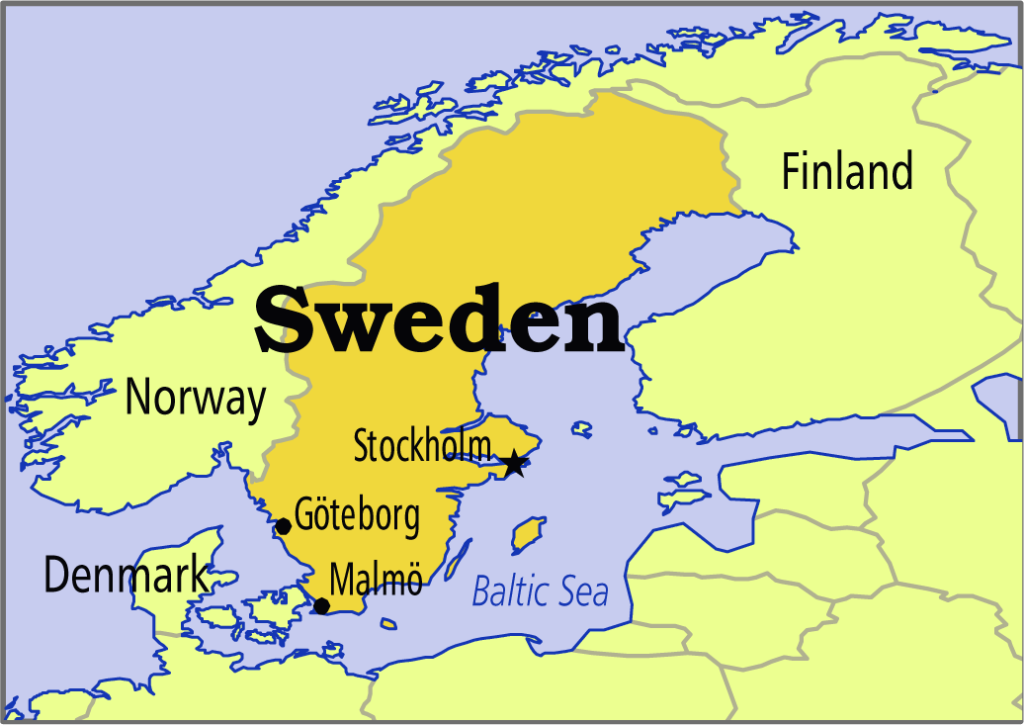 Map of Sweden, preparing their citizens